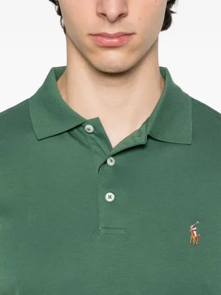 Polo majica Polo Ralph Lauren s vezom zelena