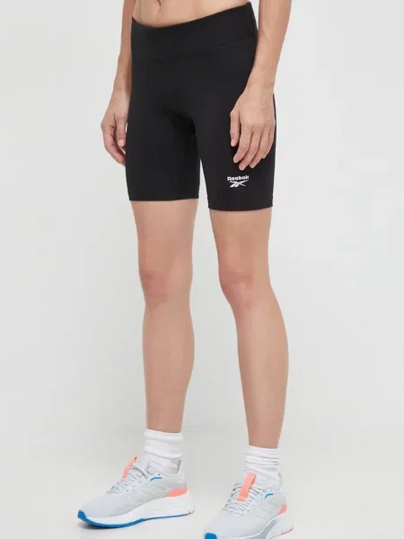 Reebok Pantaloni scurți sport Negru alb