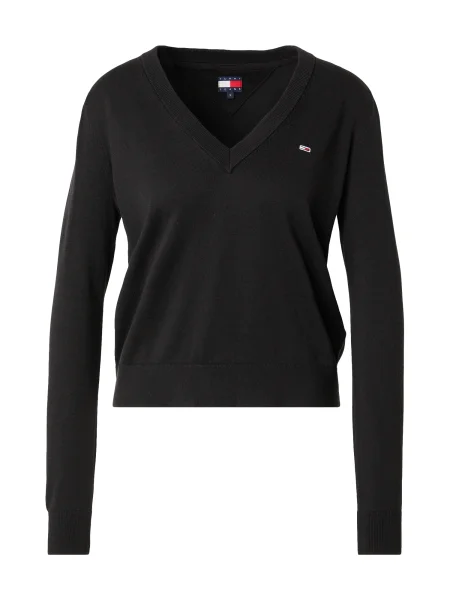 Tommy Jeans Pulover Essential' negru