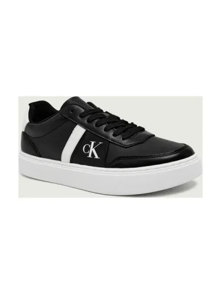 Sneakerși Calvin Klein din dantelă clasici negru