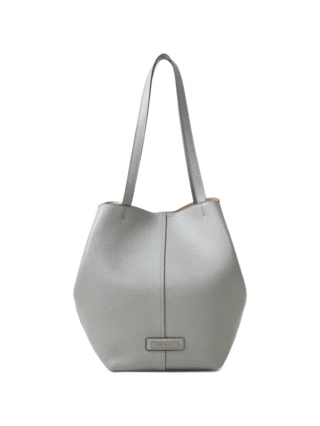 Kožená shopper kabelka Bogner šedá