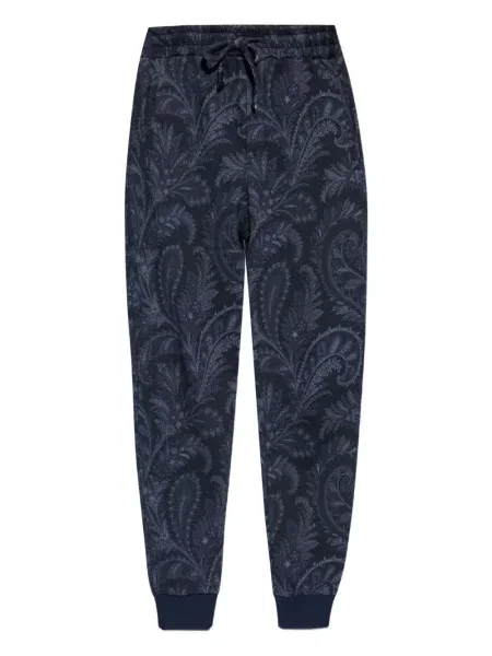 Pantaloni de trening Etro cu imagine cu model paisley albastru