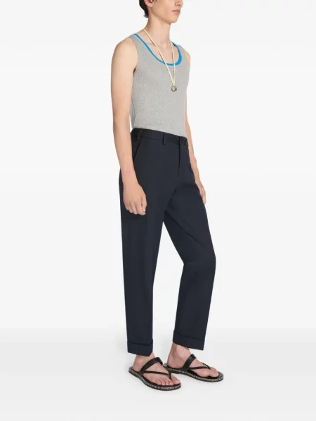 Pantaloni Dries Van Noten albastru