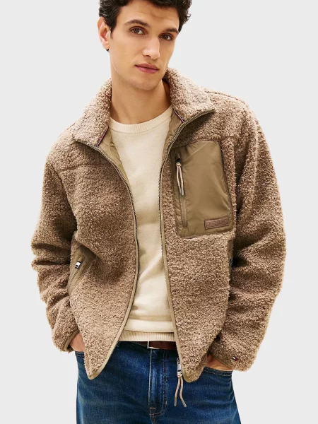 Куртка Tommy Hilfiger Тедди бежевая
