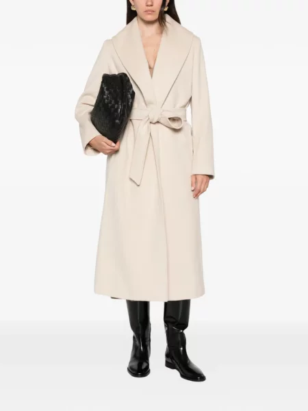 Cu centură palton Max Mara de lână