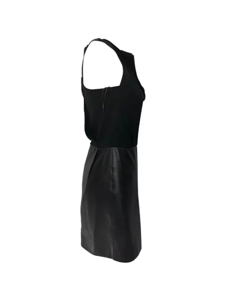 Δερμάτινη μίνι φόρεμα Roland Mouret με halter λαιμόκοψη μαύρο
