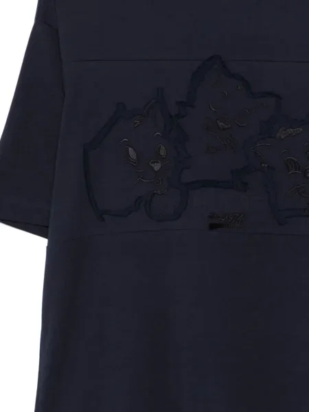 Tricou Iceberg cu broderie albastru