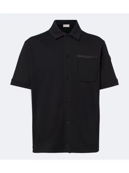 Cămașă Moncler din piele negru
