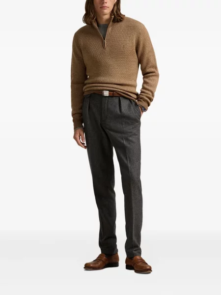 Vlněný zateplený svetr Polo Ralph Lauren modrý