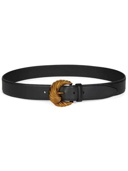 Cu centură curea Etro din piele cu cataramă negru
