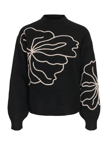 JDY Pulover JDYJella negru alb