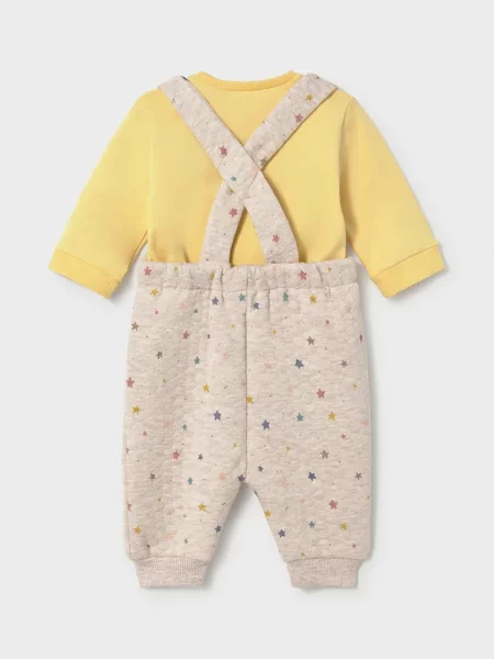 Mayoral Newborn komplet trenirka za bebe od pamuka s elastanom žuta