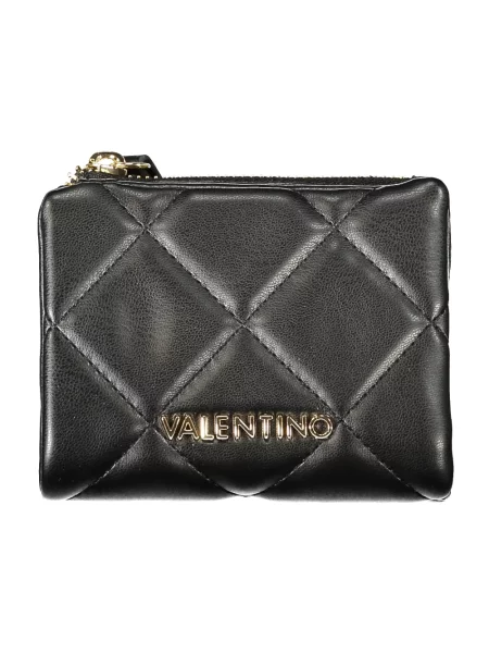 Lniany portfel Valentino Bags czarny