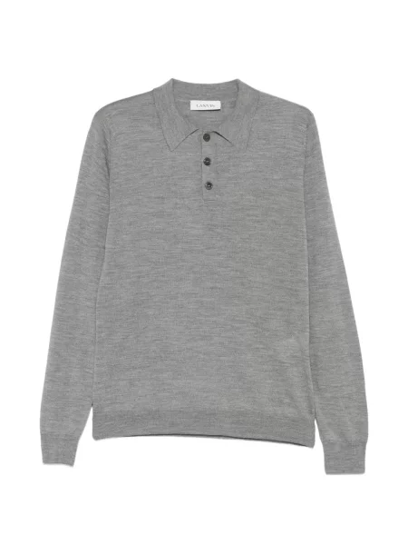 Lung tricou polo Lanvin gri