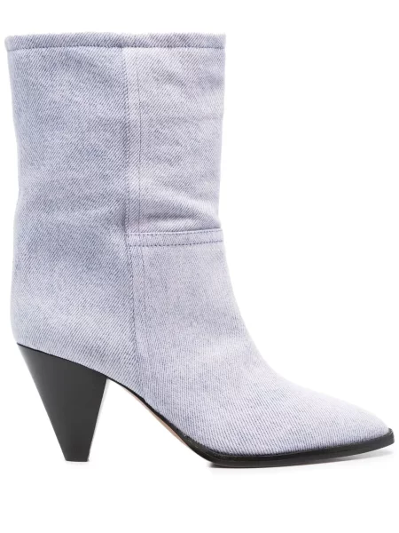 Botine Isabel Marant din piele de căprioară violet