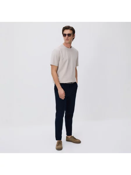 Reserved Slim fit kalhoty s tmavomodrá