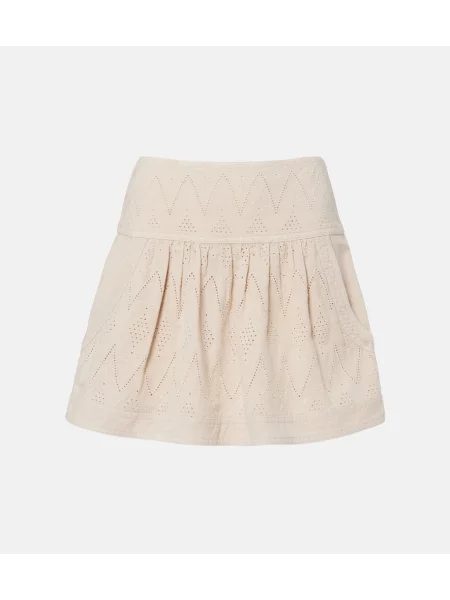 Fustă Marant Etoile cu broderie bej