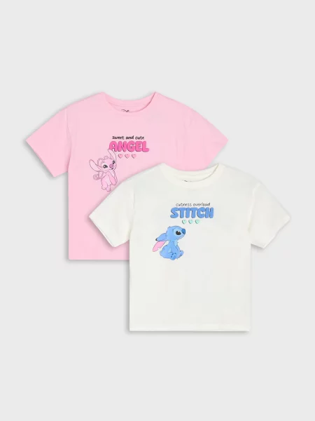 Sinsay trička s potiskem Stitch vícebarevná