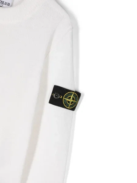 Sweter dziecięcy Stone Island biały