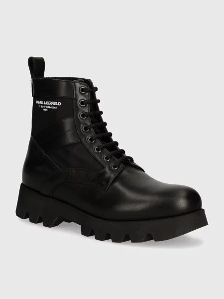 Karl Lagerfeld bocanci de piele Terra barbati negru