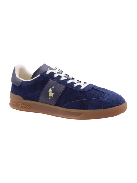 Sneakersy Polo Ralph Lauren skórzane niebieskie