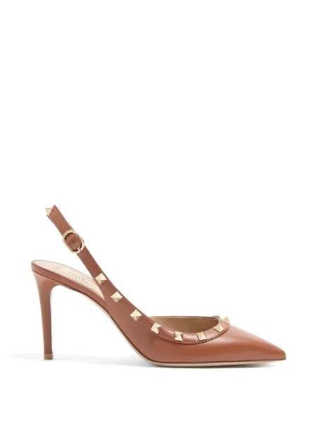 Pantofi cu toc Valentino Garavani slingback maro