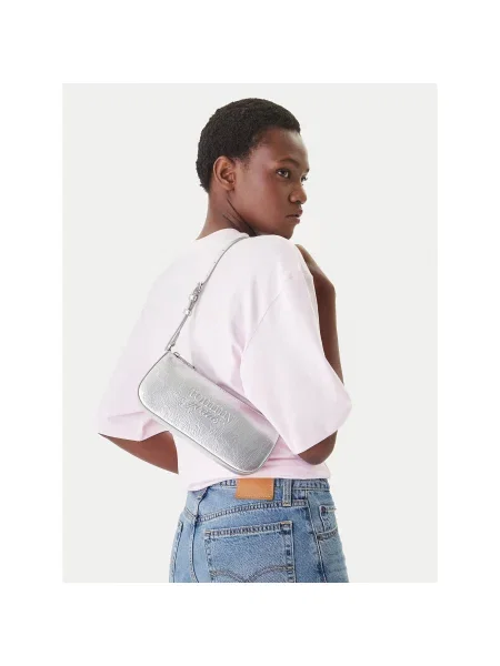 Tommy Jeans Дамска чанта Tjw Must Metallic Shoulder Bag Сребрист