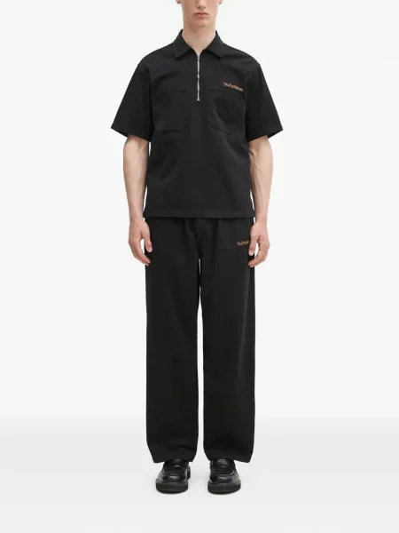Polo Aries cu broderie negru
