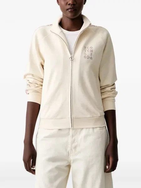 Pulover Scotch & Soda cu broderie alb