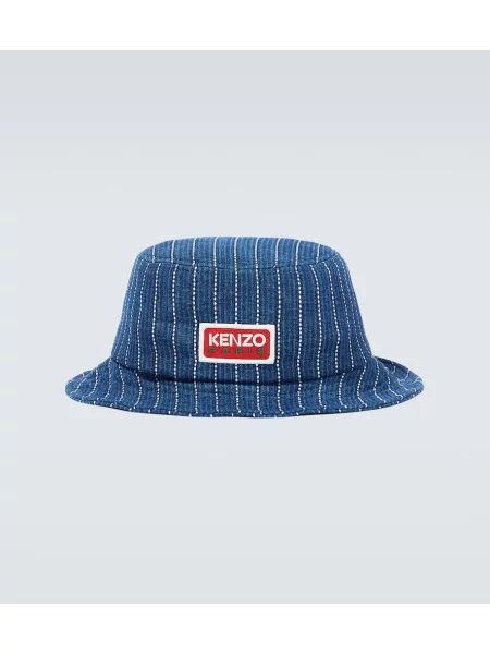 Klobuk bucket Kenzo z avtogramom modra