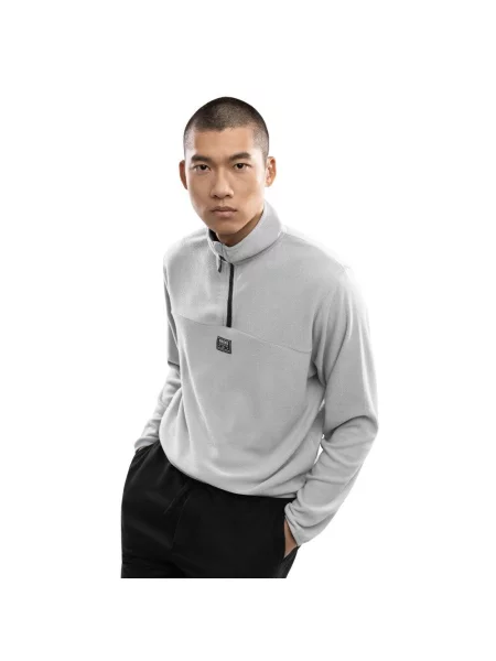 Bluza z cienkiego polaru Sporty zimowe Siroko Limestone szara
