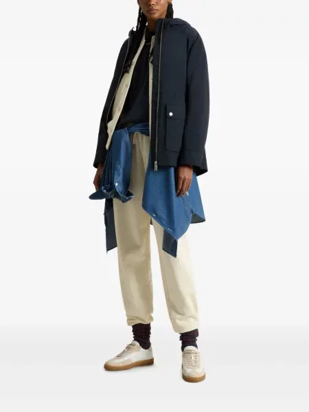 Geacă Woolrich cu glugă albastru