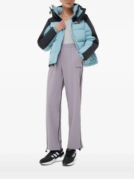 Kurtka puchowa Columbia z kapturem niebieska