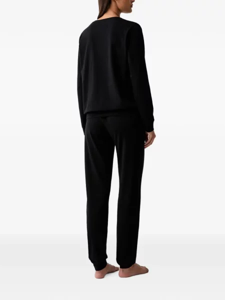 Pijamale Emporio Armani cu autograf negru