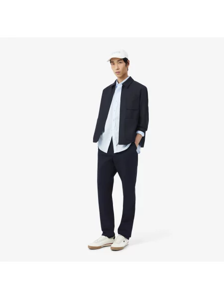 Lacoste Spodnie Chino O Regularnym Kroju Z Bawełnianego Twillu niebieski