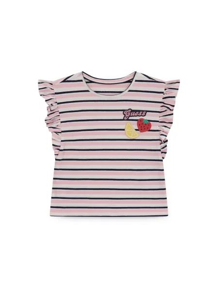 Guess Marškinėliai Regular Fit rožinė
