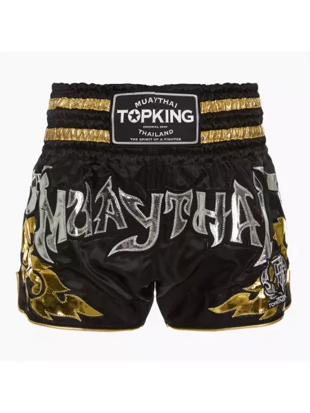 Тренировъчни шорти Top King Kickboxing black/ gold черно