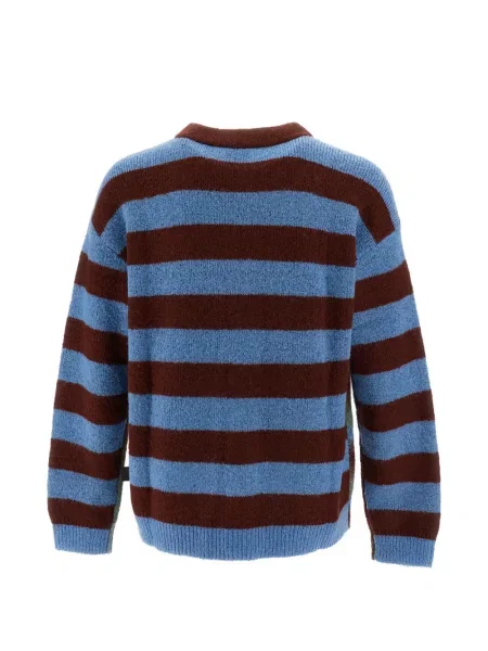 Ριγέ πλεκτή ζακέτα Paul Smith καφέ