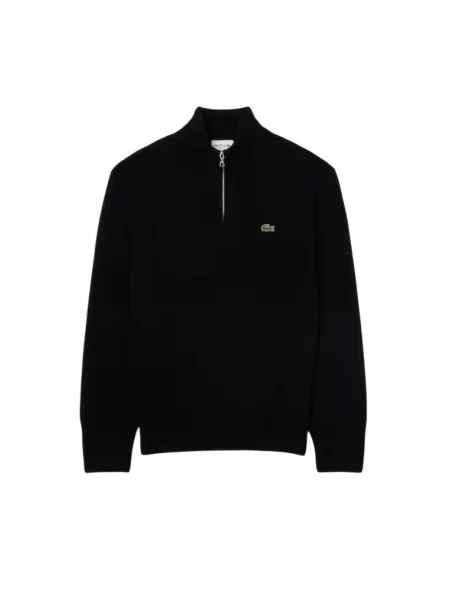 Sweter Lacoste wełniany czarny