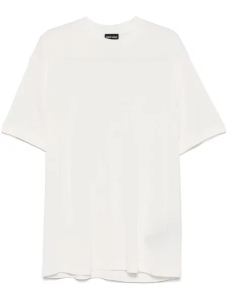 Tricou Giorgio Armani tricotate alb