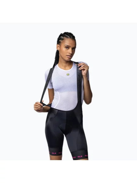 Pantaloni scurți de ciclism pentru femei Alé Strada Bibshorts fuchsia