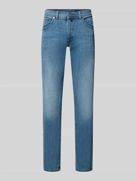 Jeansy o kroju relaxed fit z wpuszczanymi model Dijon' Pierre Cardin