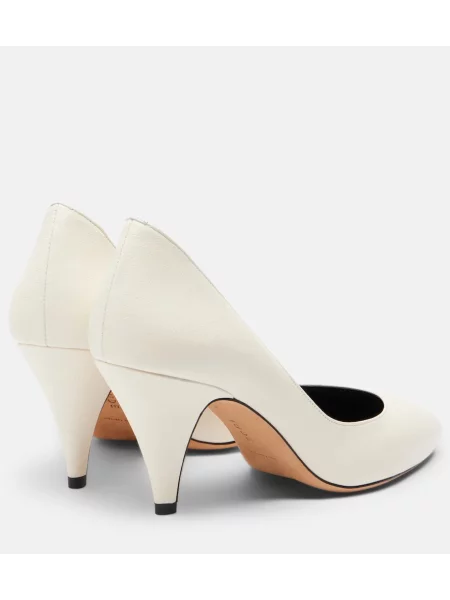 Pantofi cu toc Jude din piele alb