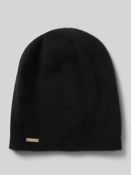 Czapka beanie z czystego kaszmiru Seeberger czarna