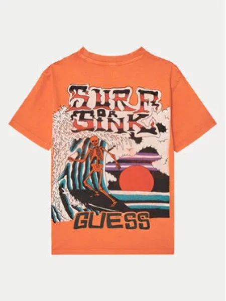 Dětské tričko Guess oranžové