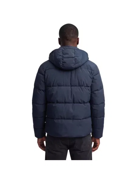 Geacă cu puf Superdry cu glugă albastru