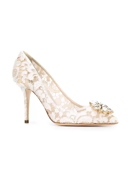 Nėriniuotos bateliai Dolce & Gabbana balta
