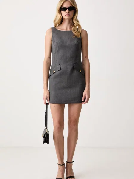 Elisabetta Franchi rochie cu lână gri