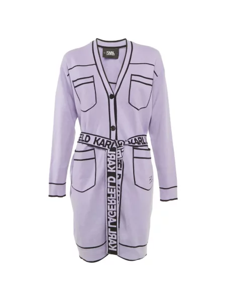 Cardigan Karl Lagerfeld cu imagine violet
