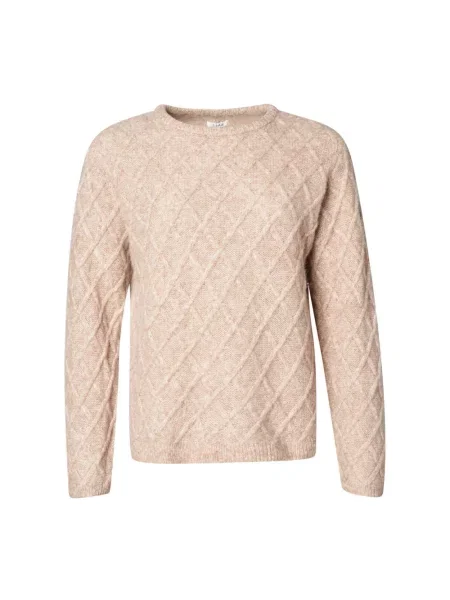 Sweter Lind wełniany brązowy